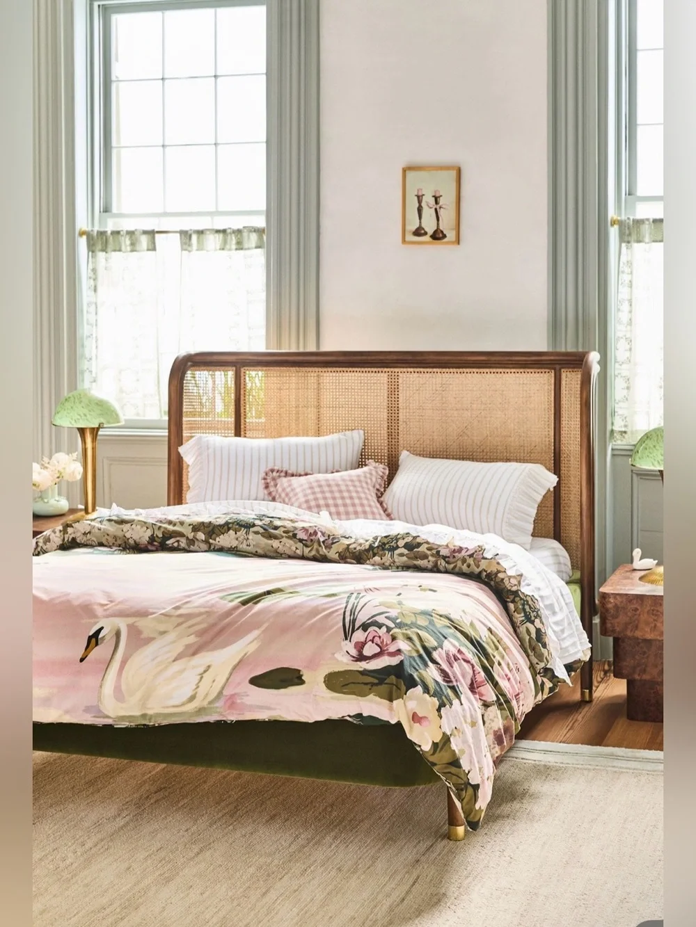 Anthropologie Organic Cotton Printed Percale Duvet Collection, Queen